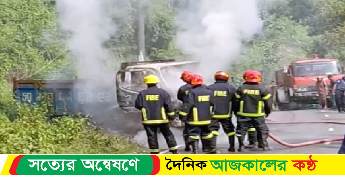 খাগড়াছড়িতে ট্রাকে আগুন