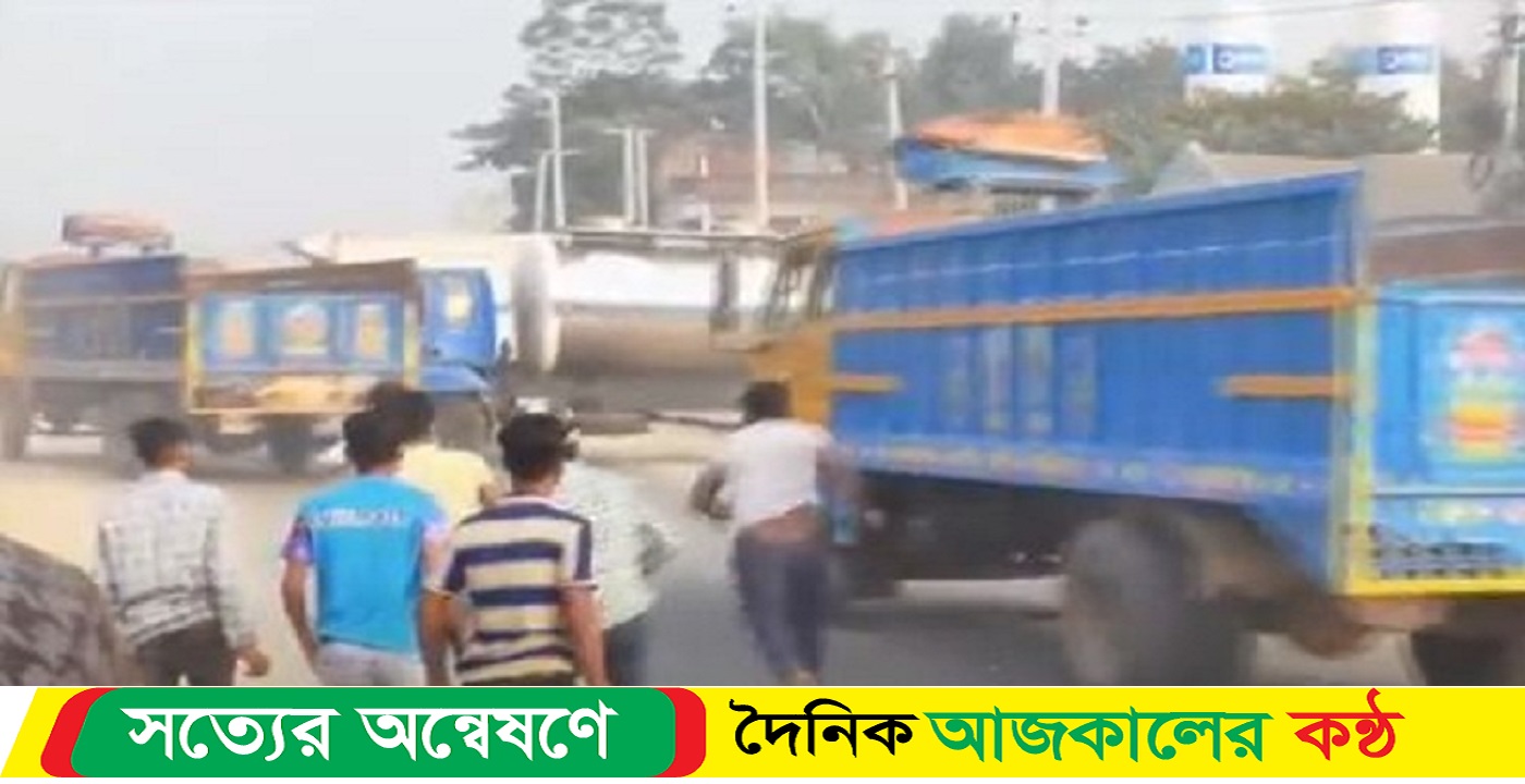 বগুড়ায় গাড়ি ভাঙচুর,পুলিশের সাথে সংঘর্ষ