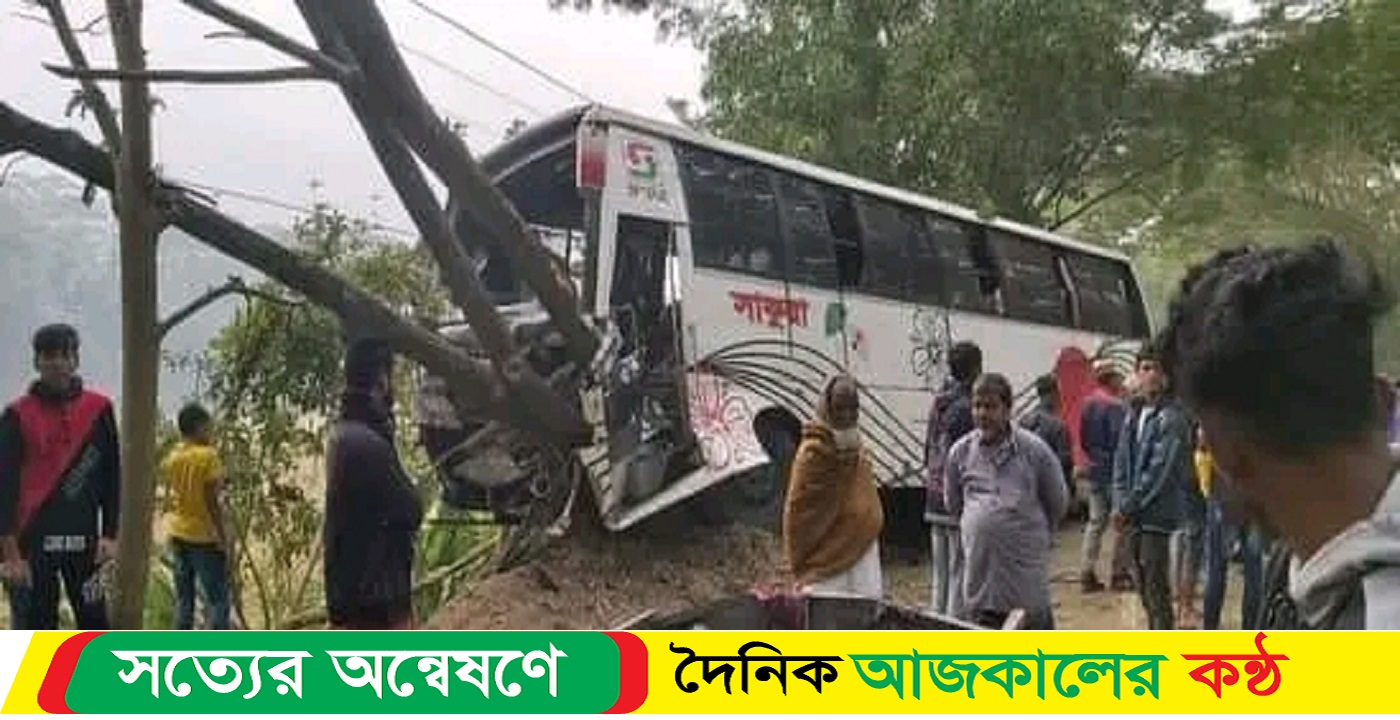 বরিশালে ঢাকাগামী যাত্রীবাহী বাস ও ট্রলির মুখামুখি সংঘর্ষে নিহত–২ আহত -১০