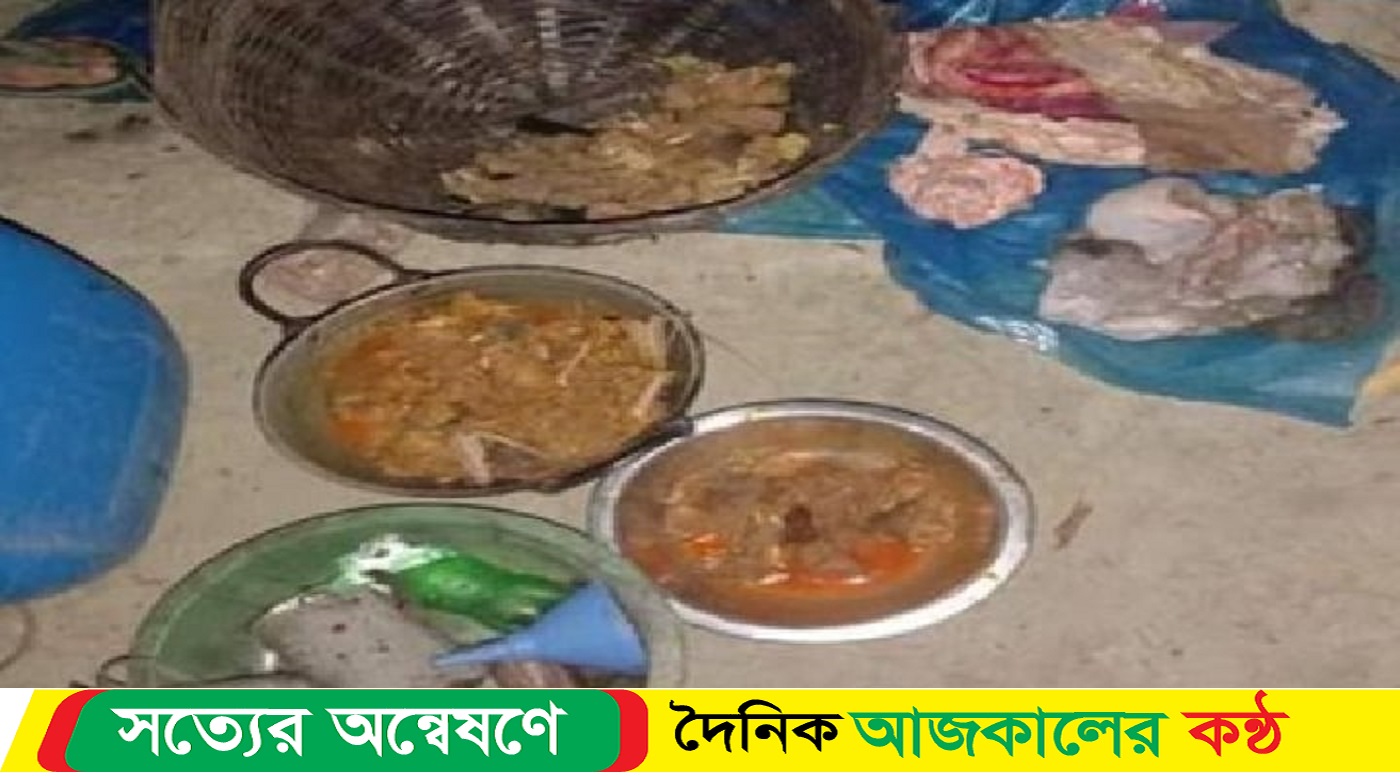 সাতক্ষীরায় রান্না করা হরিণের মাংসসহ বিভিন্ন সরঞ্জাম জব্দ
