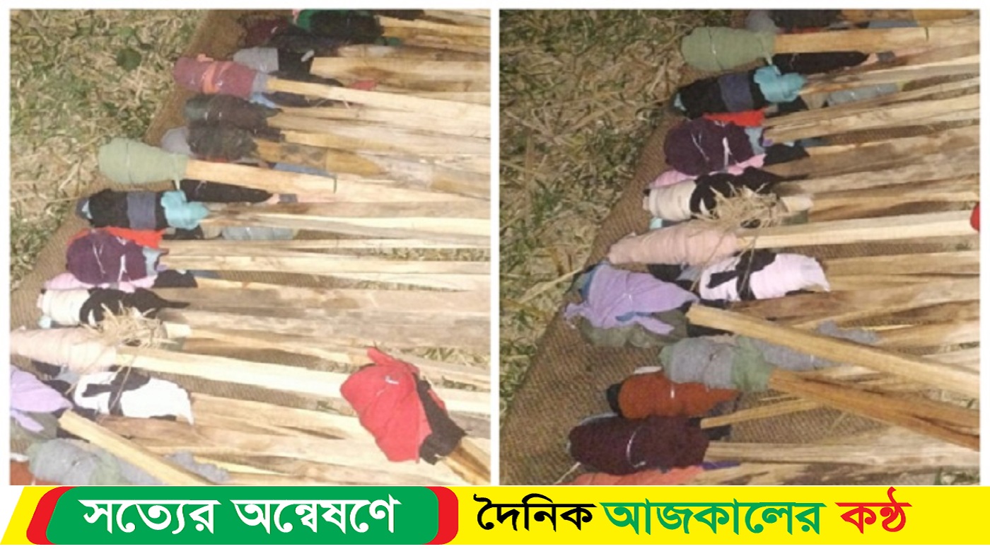 কেরানীগঞ্জে কাঠের ৭৮টি মশাল উদ্ধার