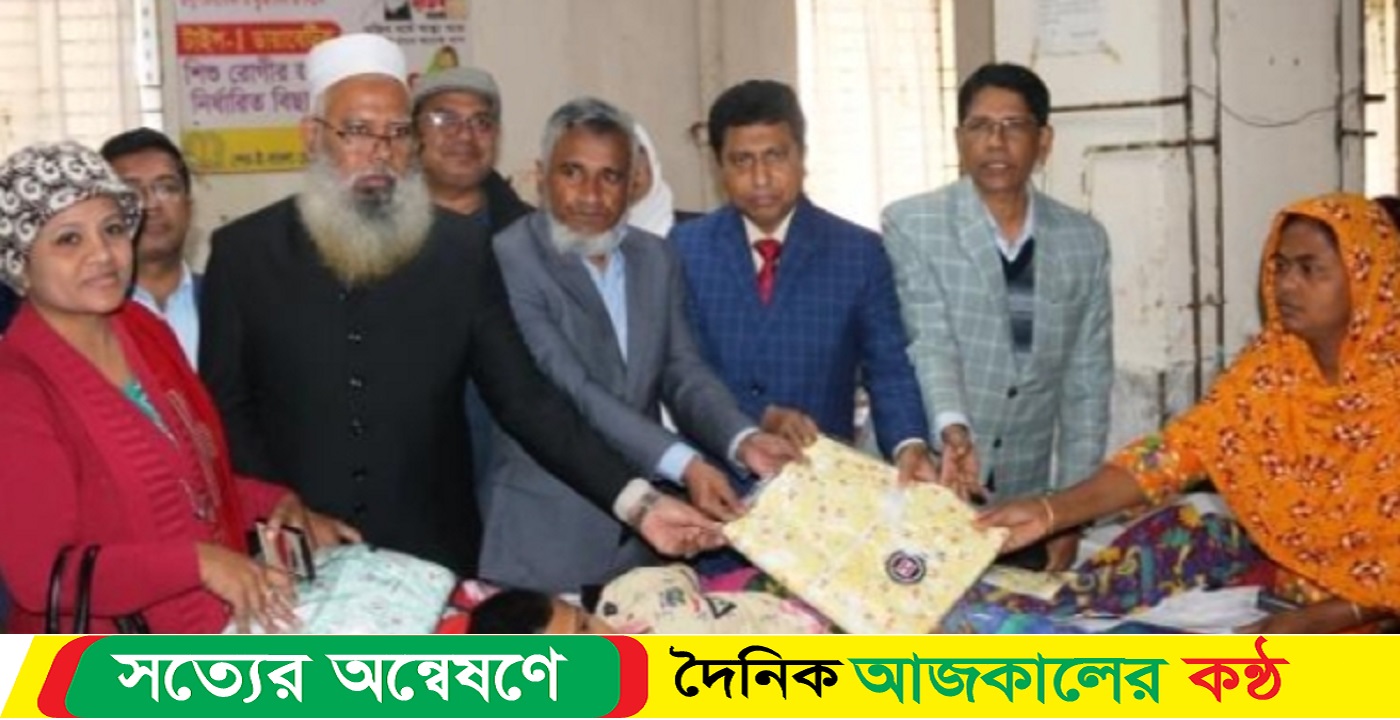 বরিশাল মেডিকেল কলেজ হাসপাতালে চিকিৎস্বাধীন শিশুদের মাঝে শীতবস্ত্র বিতরন