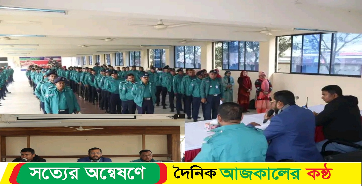 বরিশালে বিএমপি ভিভিআইপি ডিউটিতে মনোনীত অফিসার-ফোর্সদের ব্রিফিং প্যারেড অনুষ্ঠিত