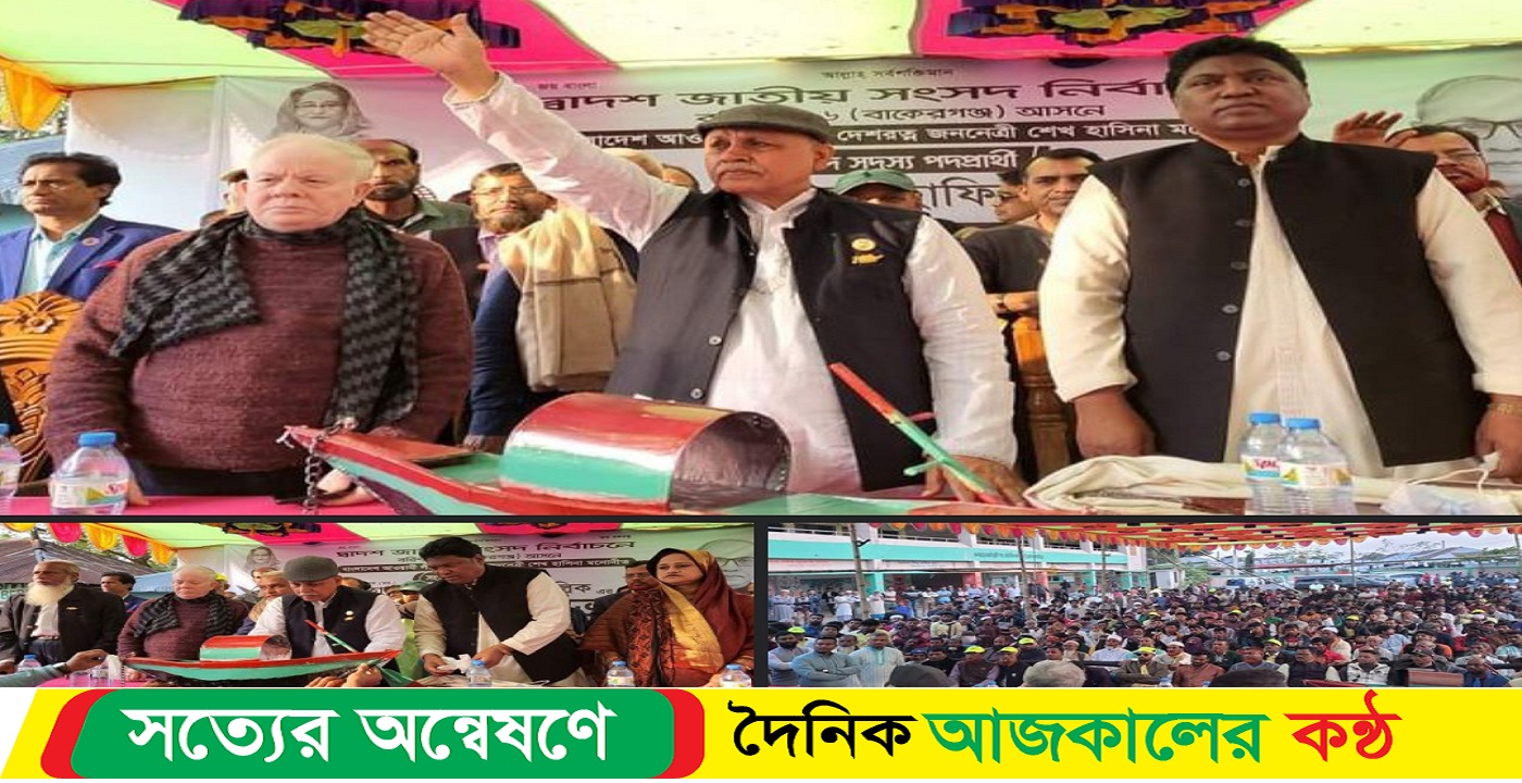নৌকা মার্কায় ভোট দিয়ে ডিজিটাল বাকেরগঞ্জ গড়ার আহব্বান জানিয়েছেন : হাফিজ মল্লিক