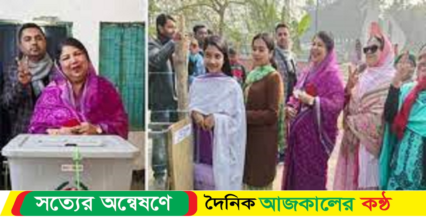 লাইনে দাঁড়িয়ে ভোট দিলেন স্পিকার