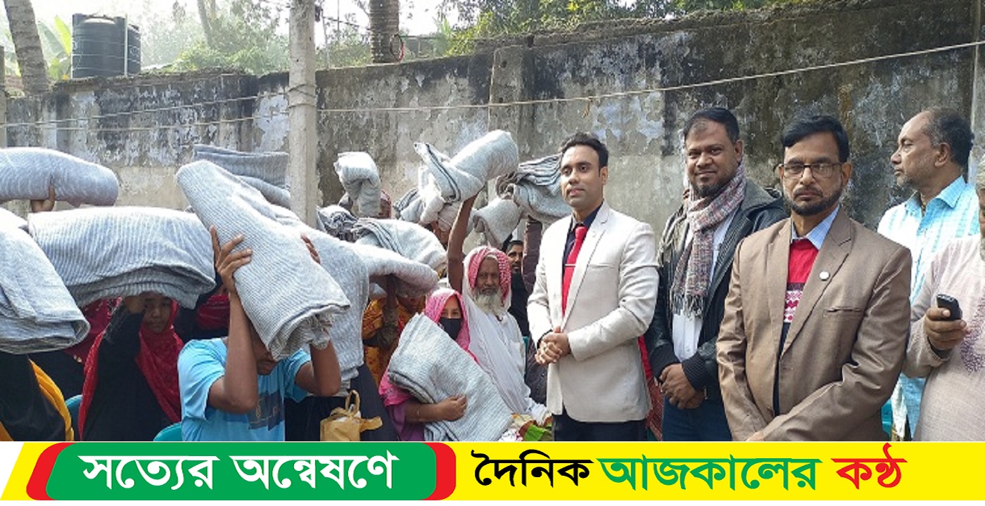 প্রতিবন্ধীদের হাতে কম্বল তুলে দিলেন ইউএনও