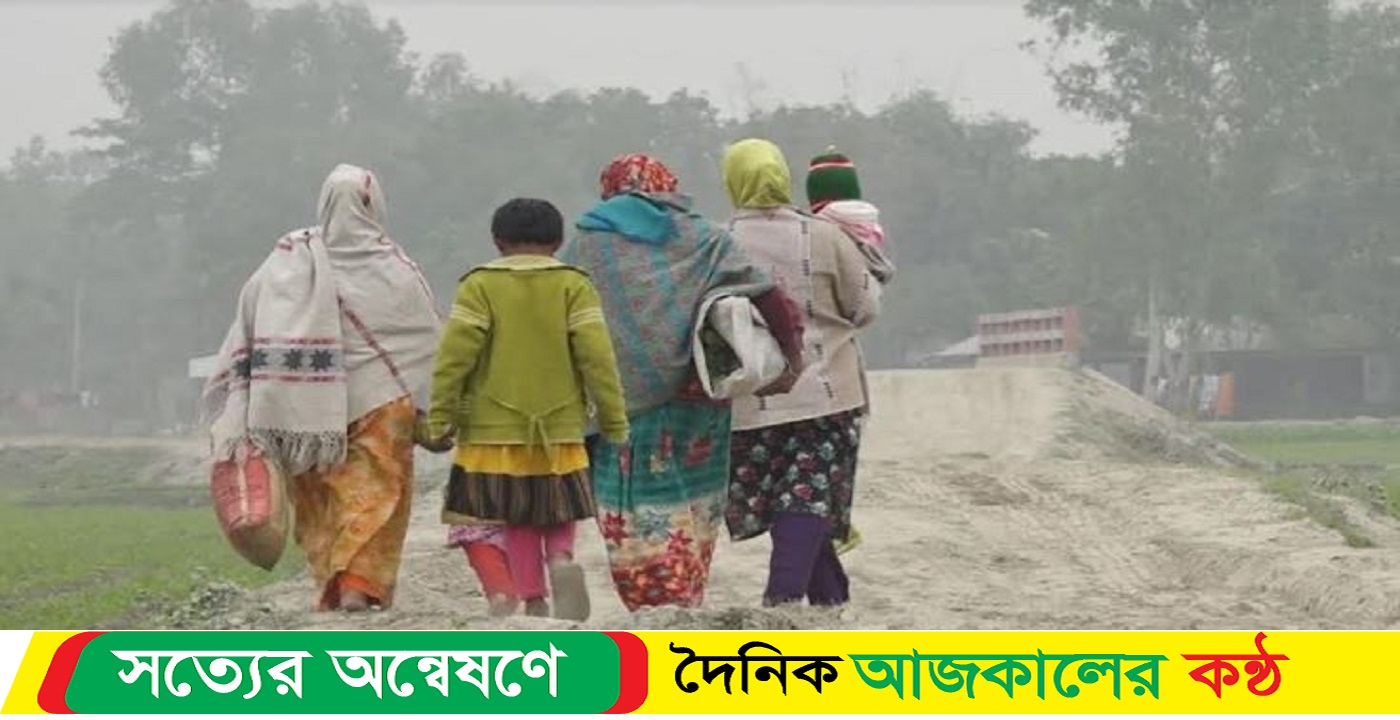 কনকনে ঠান্ডায় বিপর্যস্ত তিস্তাপাড়ের মানুষ