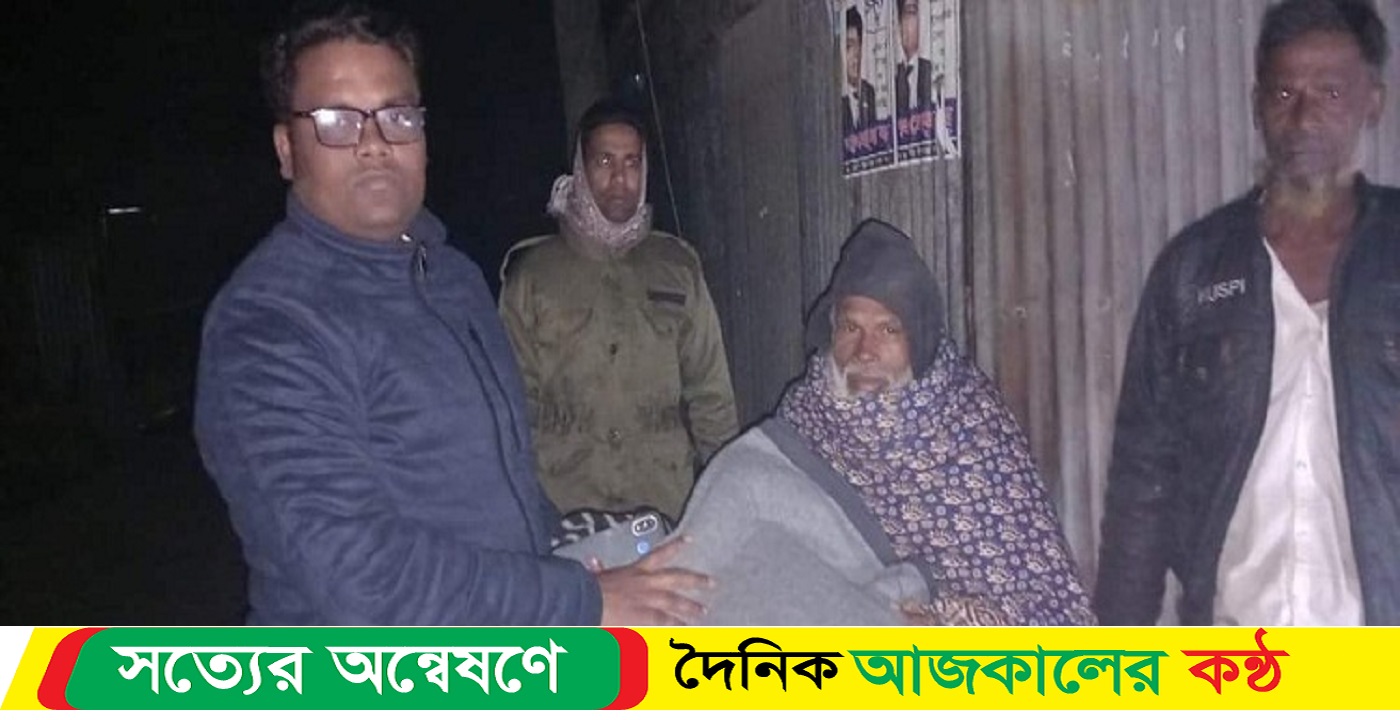 কম্বল হাতে বাড়ি বাড়ি গেলেন ইউএনও