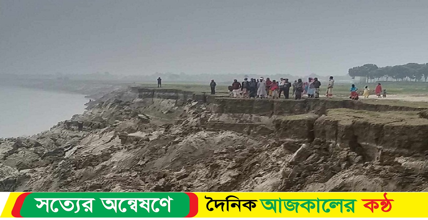 অসময়ে পদ্মায় ভাঙন, বিলীন হচ্ছে আবাদি জমি