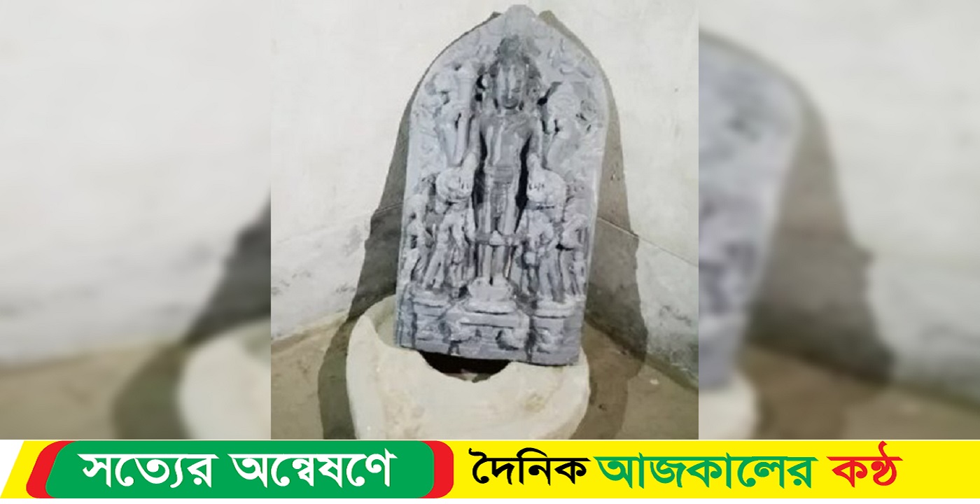 দিনাজপুরের পুকুর খনন করতে গিয়ে মিলল মহামূল্যবান বিষ্ণু মূর্তি