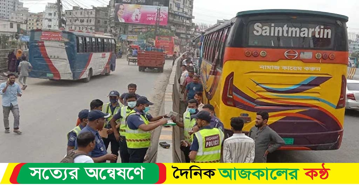  বাসের নামে মামলা, জব্দ ১০