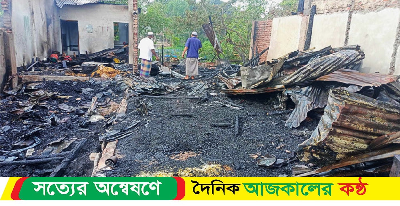 বরগুনার পাথরঘাটায় অগ্নিকাণ্ডে ১২ টি দোকান পুরে ছাই