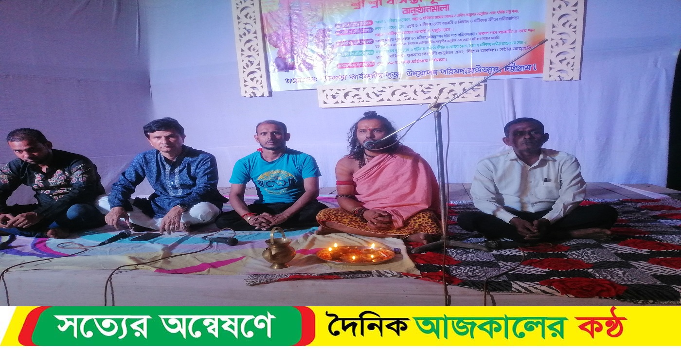 পশ্চিম গুজরা দত্তপাড়ায় মঙ্গল প্রদীপ প্রজ্জ্বলন এর মধ্যে দিয়ে বাসন্তী পূজার শুভ সূচনা