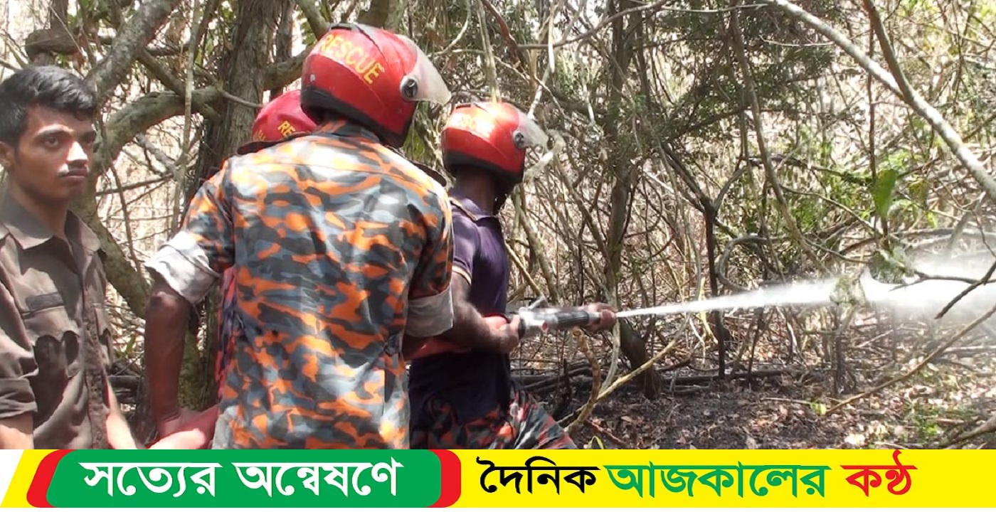 তৃতীয় দিনের মতো চলছে সুন্দরবনের আ-গুন নেভানোর কাজ