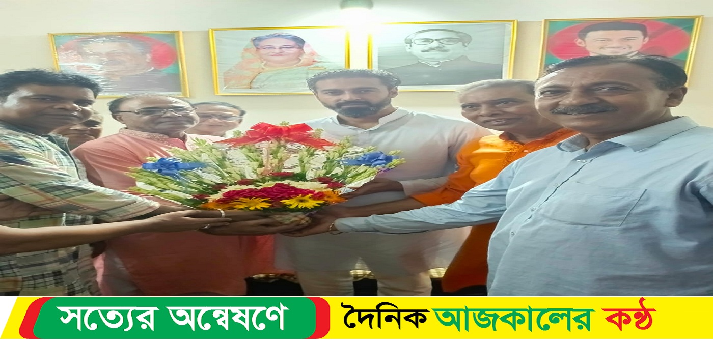 এমপি শেখ তন্ময়ের সাথে হিন্দু-বৌদ্ধ-খ্রিষ্টান ঐক্য পরিষদের শুভেচছা বিনিময়