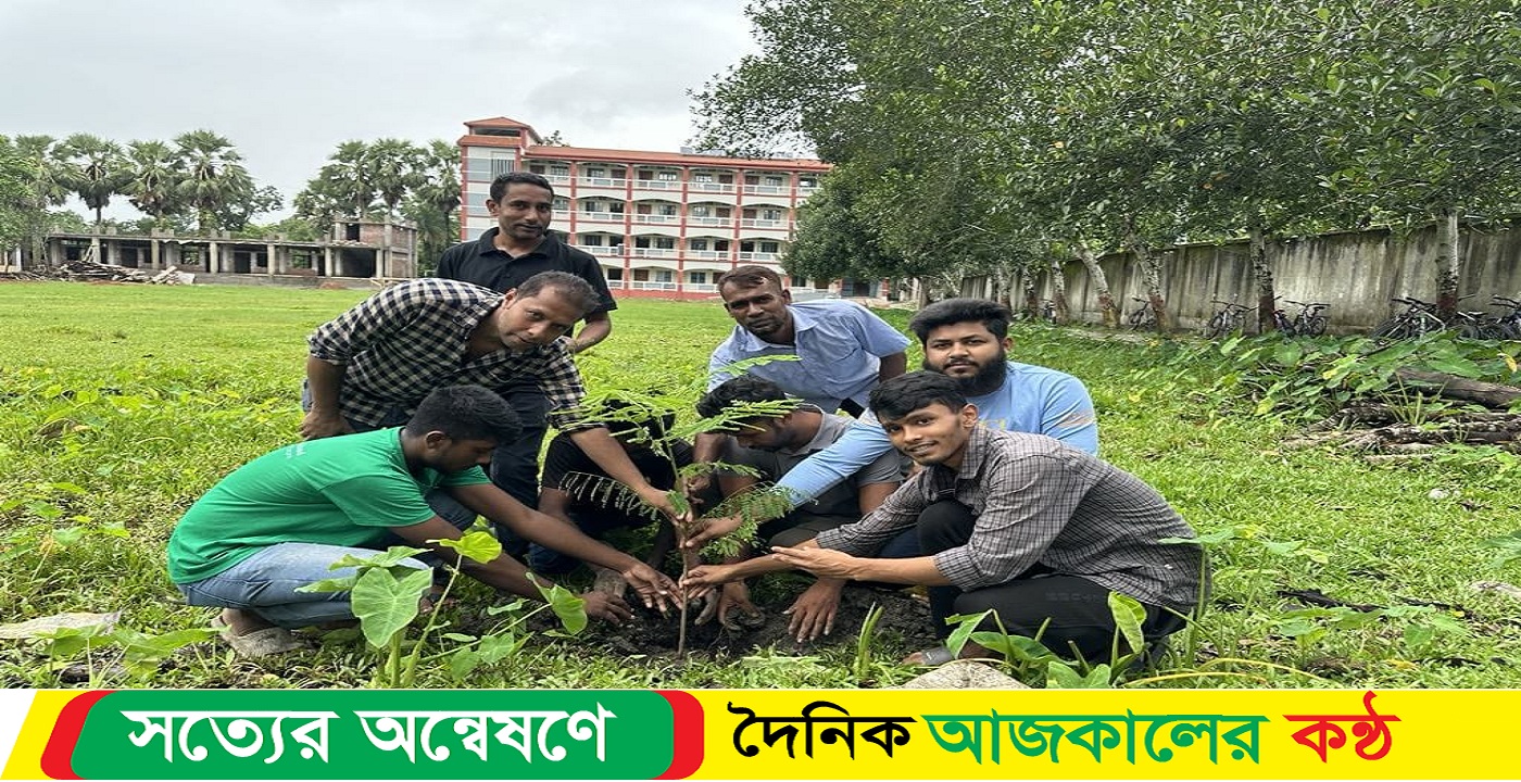 গৌরনদী চরশরিকল যুব সমাজের উদ্যোগে বৃক্ষরোপণ অভিযান