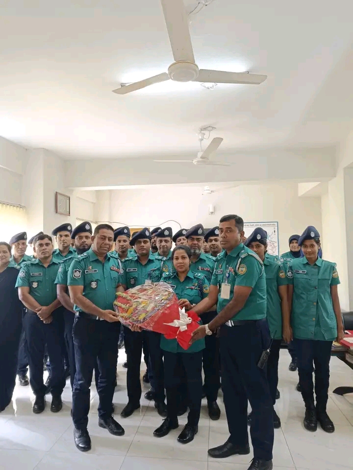 বরিশাল বিএমপি’র উপ-পুলিশ কমিশনার (উত্তর) কর্তৃক এয়ারপোর্ট থানা বার্ষিক পরিদর্শন