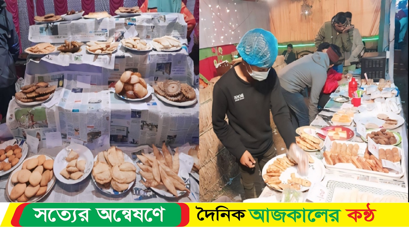 লালমিনরহাটে বউ-জামাই মেলায় বাহারি পিঠার সমাহার