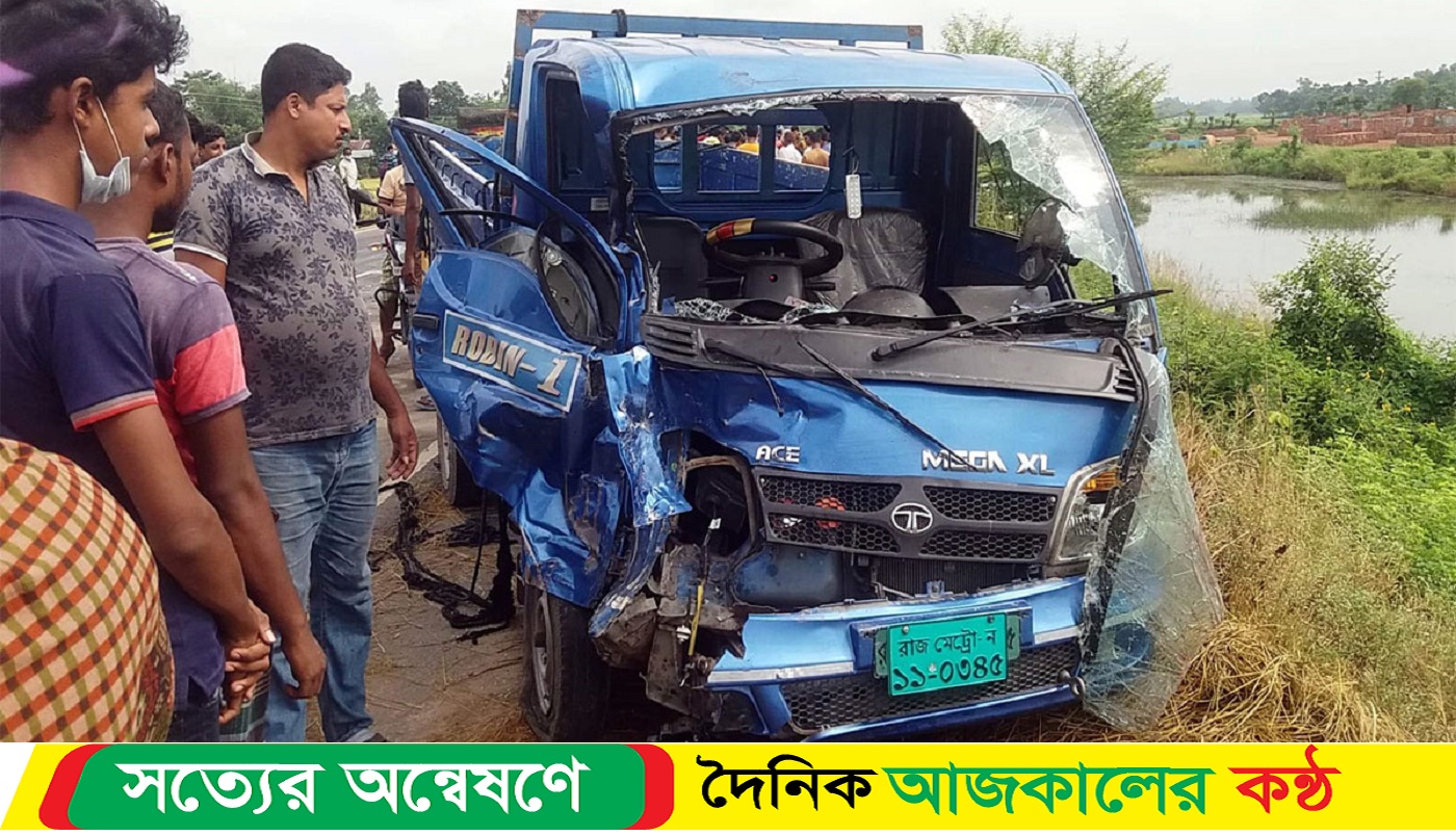 নওগাঁয় পিকআপ-মোটরসাইকেল সংঘর্ষে মোটরসাইকেল আরোহী নি-হত