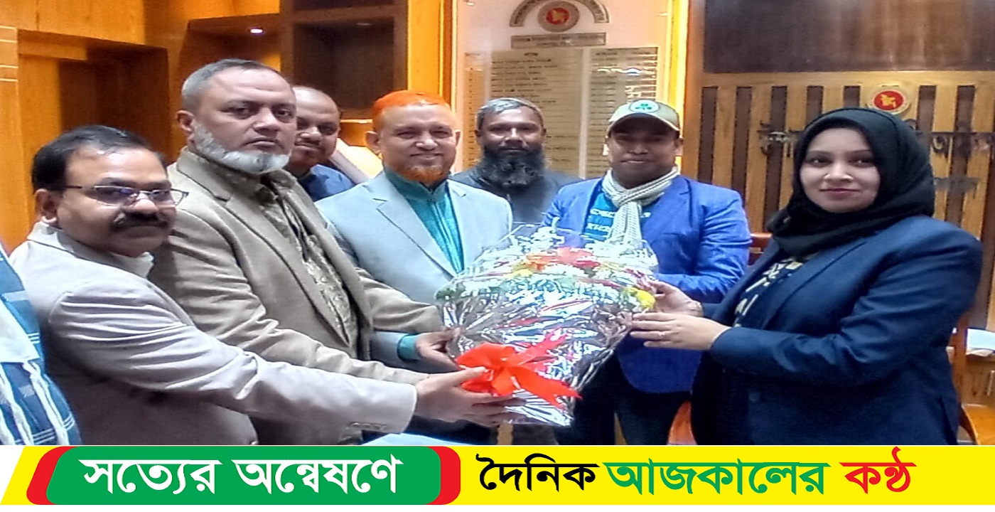 বাকেরগঞ্জে ইউএনওর সাথে ভরপাশা ইউনিয়ন সোসাইটির নেতৃবৃন্দের সৌজন্য সাক্ষাৎ