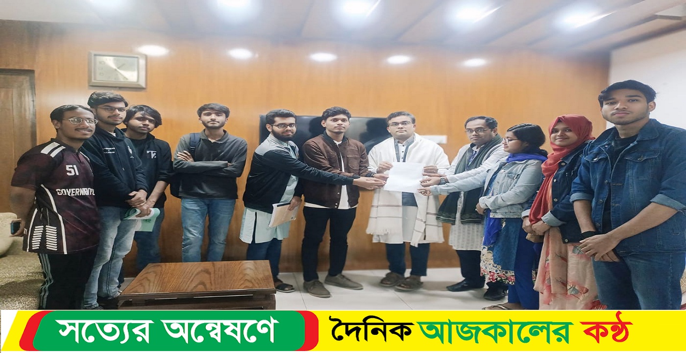 ডোপ টেস্টের নিয়ম চালুসহ চার দফা দাবিতে উপাচার্যকে স্মারকলিপি