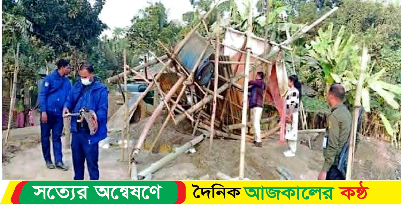 শেরপুরে  অবৈধ বালু উত্তোলনের বিরুদ্ধে অভিযানে ড্রেজার মেশিন ও পাম্প জব্দ