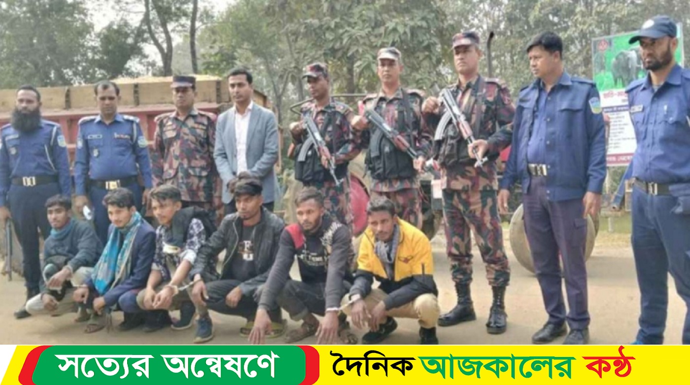 অবৈধ ভাবে বালু উওোলনের দায়ে ৭ জনের কারাদন্ড