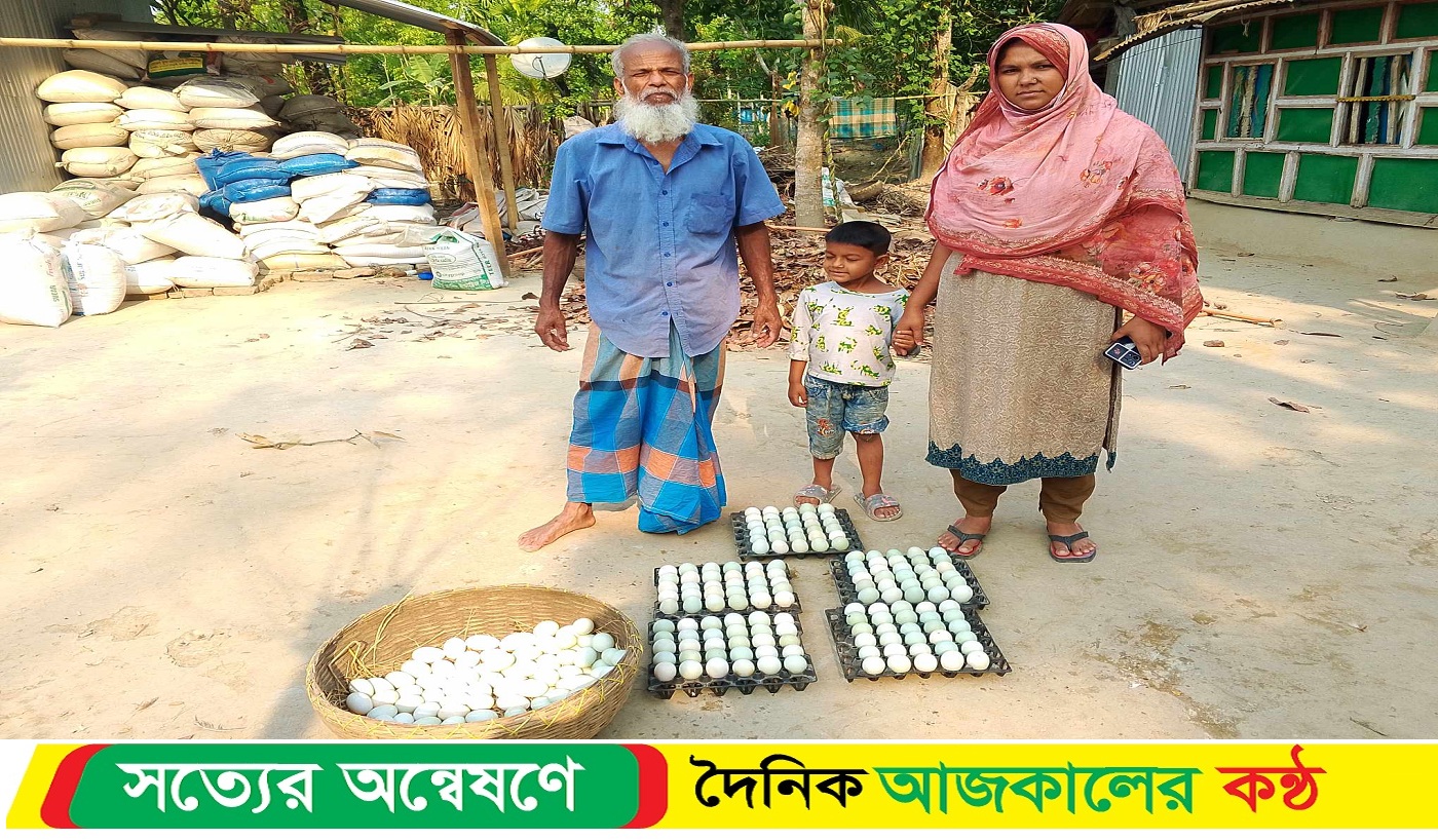 হাঁস পালন করে সফল উদ্যোক্তা হওয়া স্বপ্ন দেখছেন বাবা ও মেয়ে