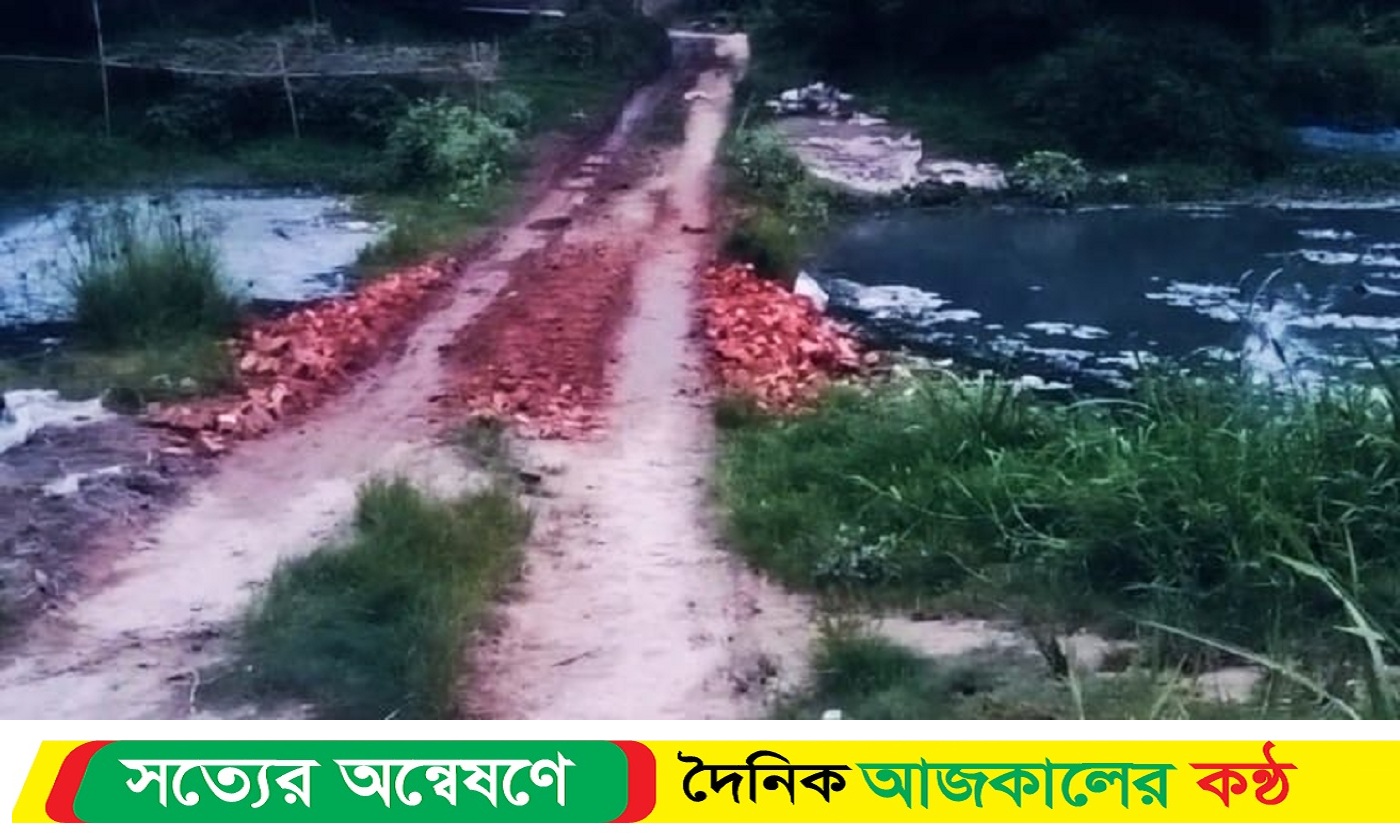 নদীতে বাঁধ দিয়ে কৃষিজমির মাটি কাটছে যুবলীগ নেতা