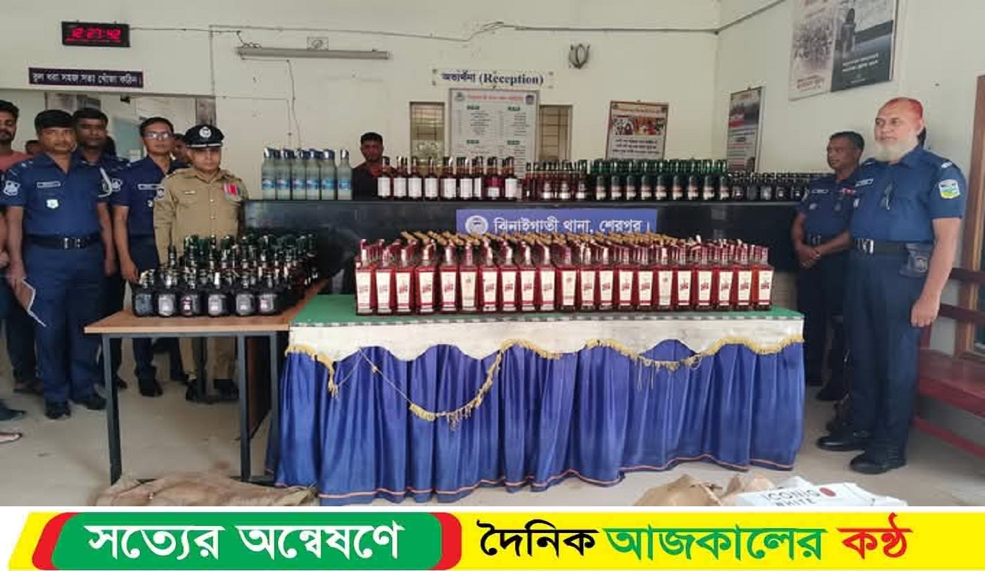 ঝিনাইগাতী জিরো পয়েন্ট থেকে ভারতীয় ৫৭০ বোতল ম*দ জব্দ