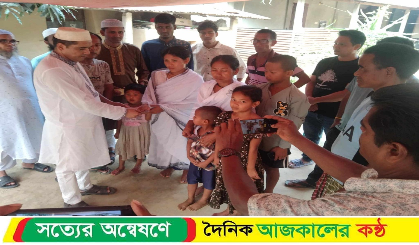 ঝিনাইগাতীতে কুপে পরে নি*হত ক্ষুদ্র নৃ-গোষ্ঠীর ২পরিবারের সদস্যের পাশে বিএনপি নেতা