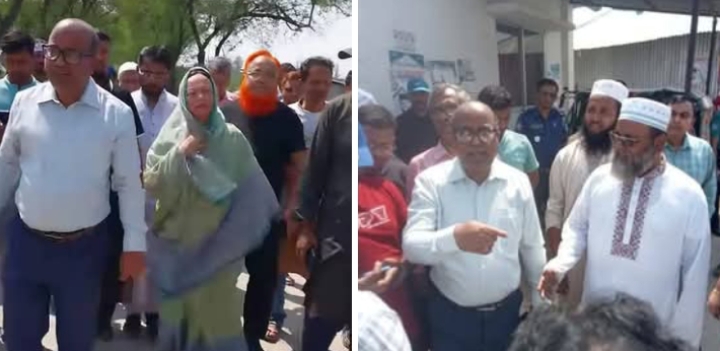 মুছাপুর ক্লােজার ও নদী ভাঙ্গন এলাকা পরিদর্শনে পানি সম্পদ মন্ত্রণালয়ের সচিব নাজমুল আহসান