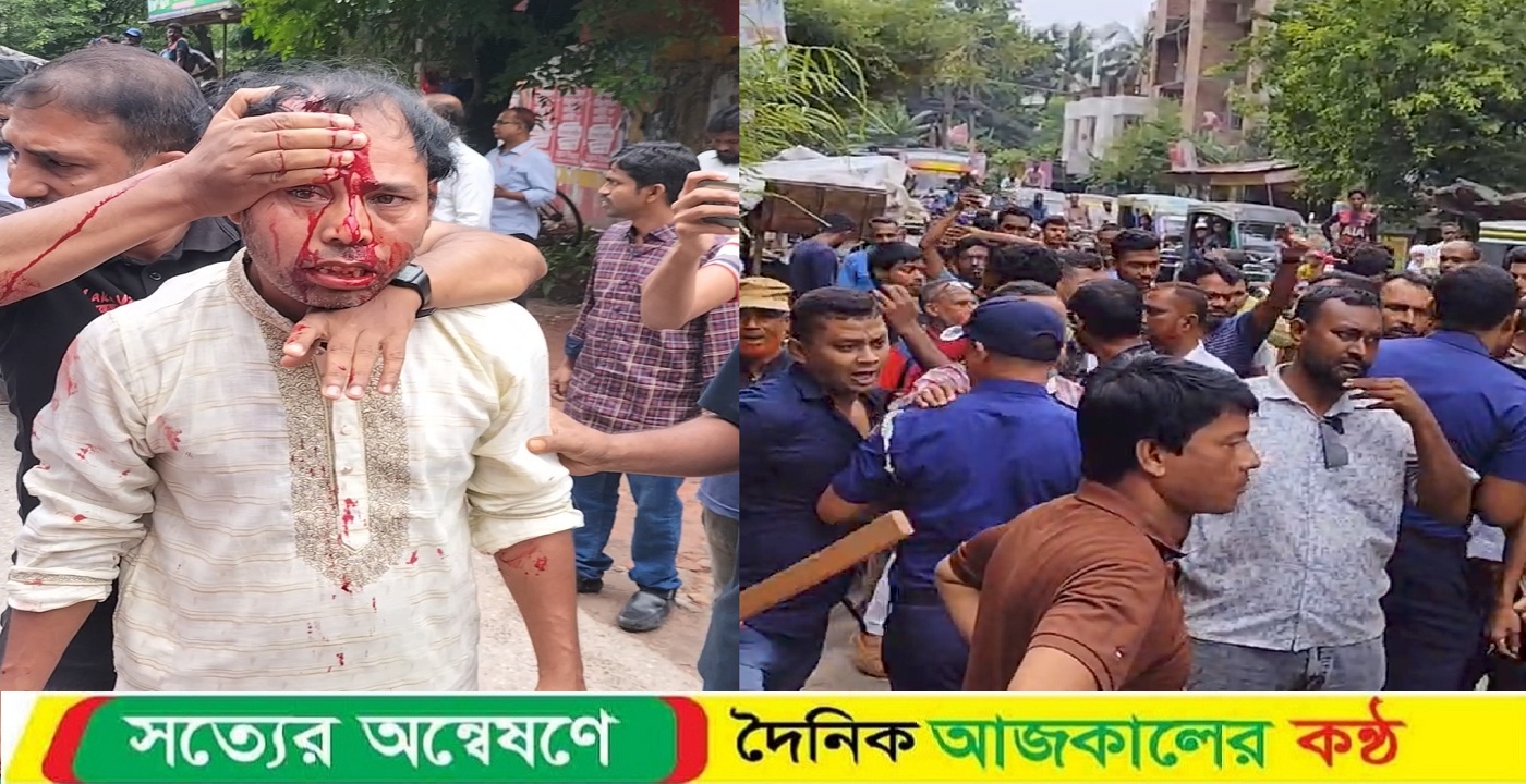 সাতক্ষীরা প্রেসক্লাবে সাংবাদিকদের উপর সন্ত্রাসী হামলা আহত ৩০