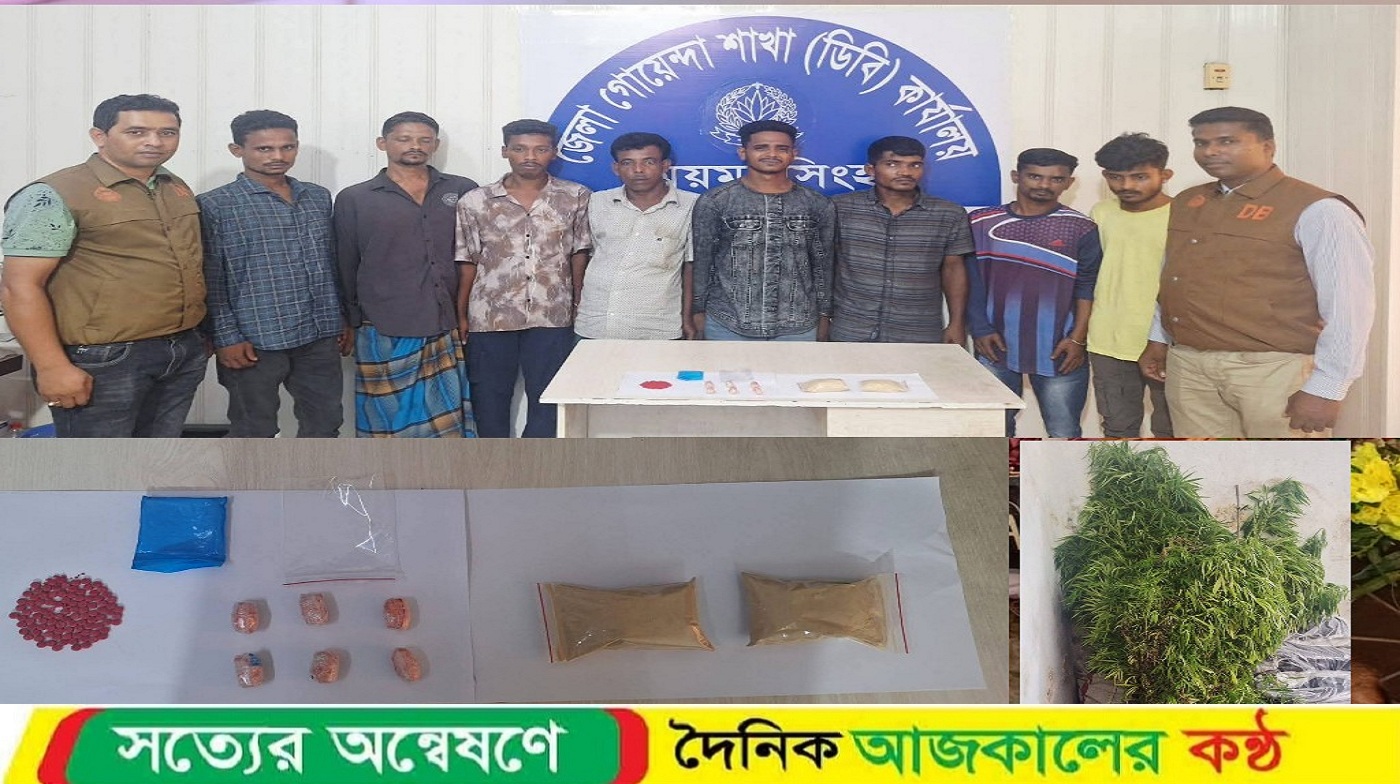 ময়মনসিংহে ডিবির অভিযানে বিপুল পরিমাণ মাদকসহ গ্রেফতার ৮