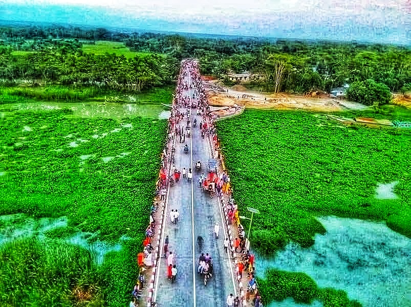 পয়সারহাট ব্রিজে ঈদুল আযহা পুনর্মিলনী, হাজারো মানুষের মিলন মেলা