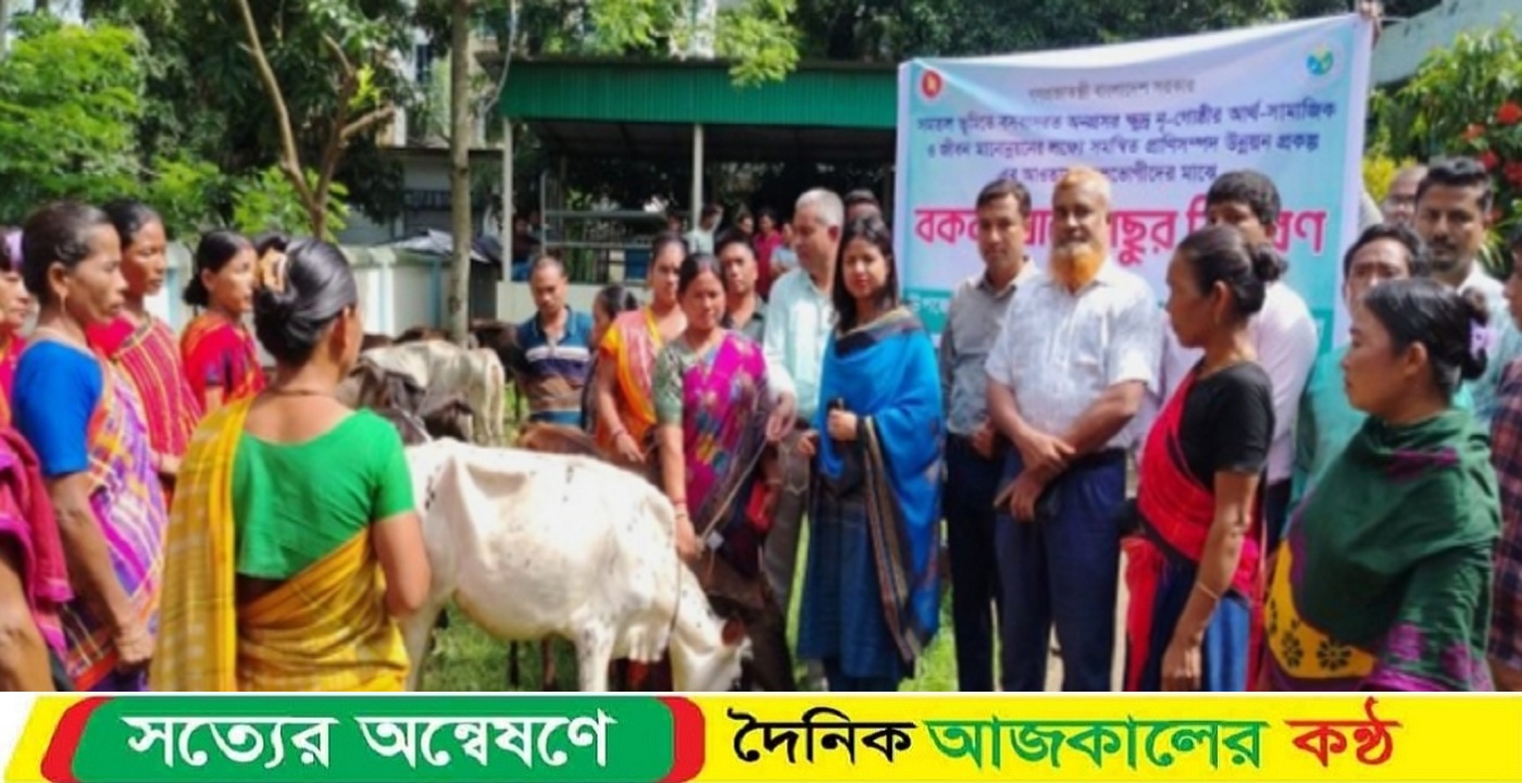 মিরসরাইয়ে পাহাড়ি ক্ষুদ্র নৃগোষ্ঠীর মাঝে বকনা বাছুর বিতরণ