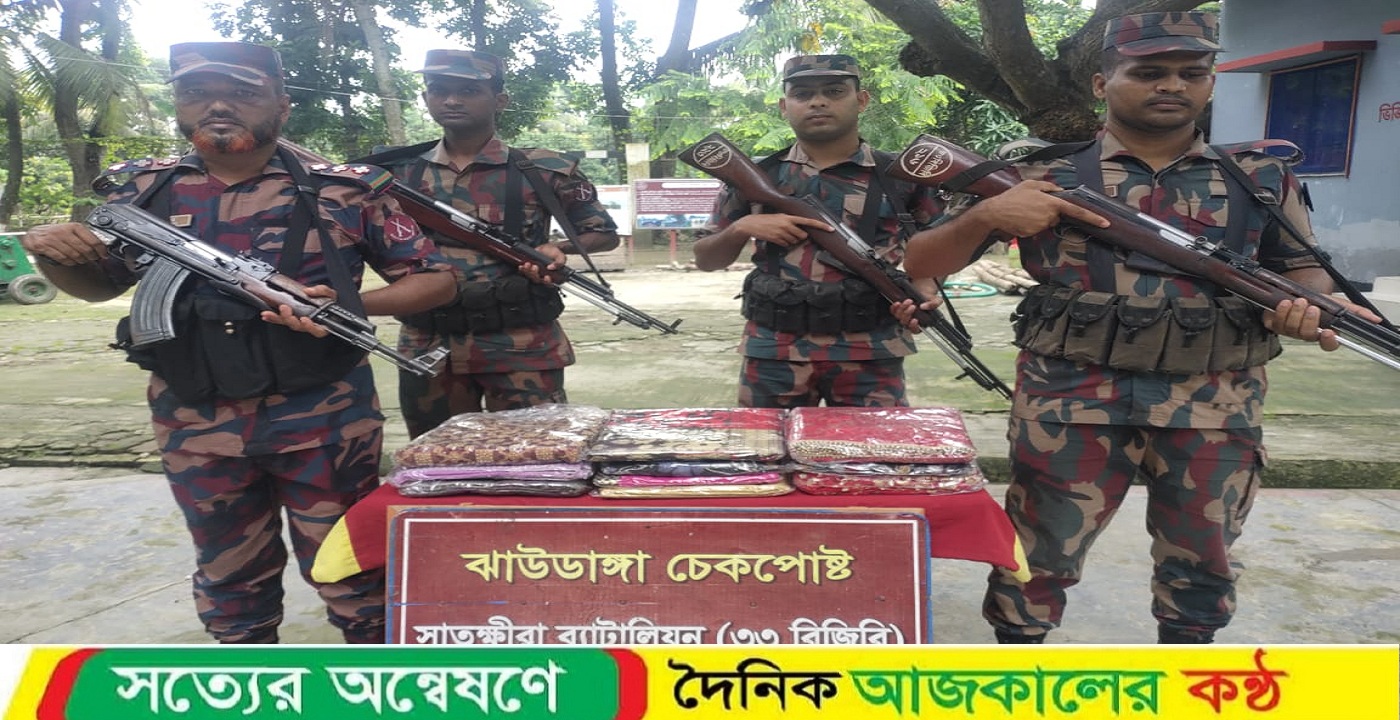 সাতক্ষীরা ও কলারোয়া সীমান্তে সাড়ে ৯ লক্ষ টাকার ভারতীয় মালামাল জব্দ