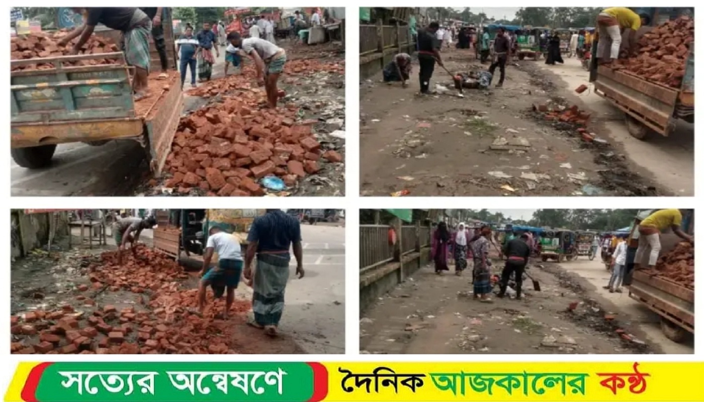 বাকেরগঞ্জে পৌর প্রশাসনের উদ্যোগে ফুটপাত থেকে অবৈধ স্থাপনা উচ্ছেদ !