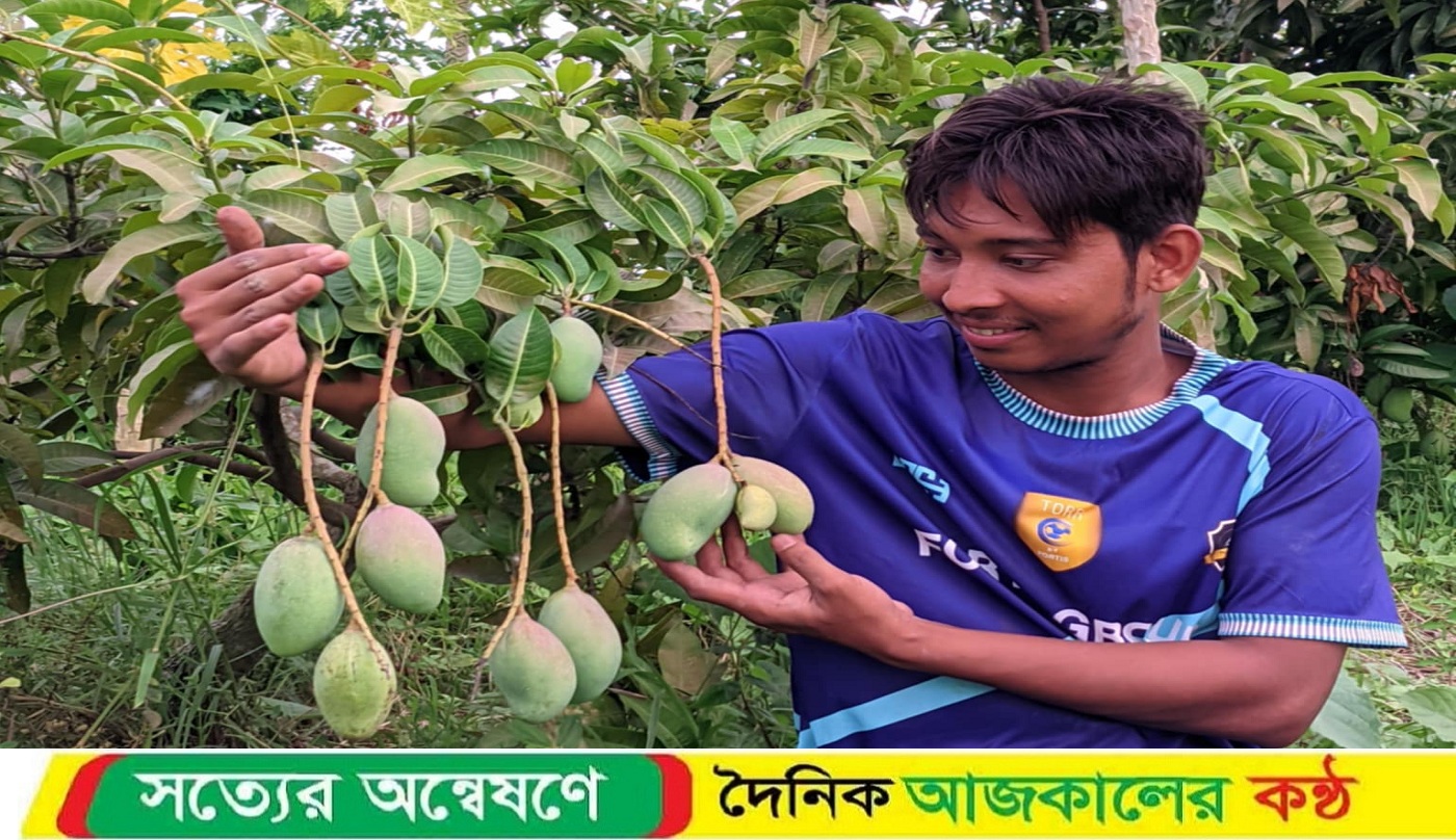 বিশ্ব-বিদ্যালয় পড়ুয়া সন্দ্বীপের সন্তান অবসর সময়ে উৎপাদন করেন মৌসুমী ফল