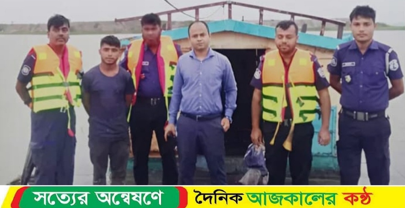 খালিয়াজুড়িতে ধনু নদে অবৈধ ভাবে বালু উওোলনে দায়ে জেল ও জরিমানা