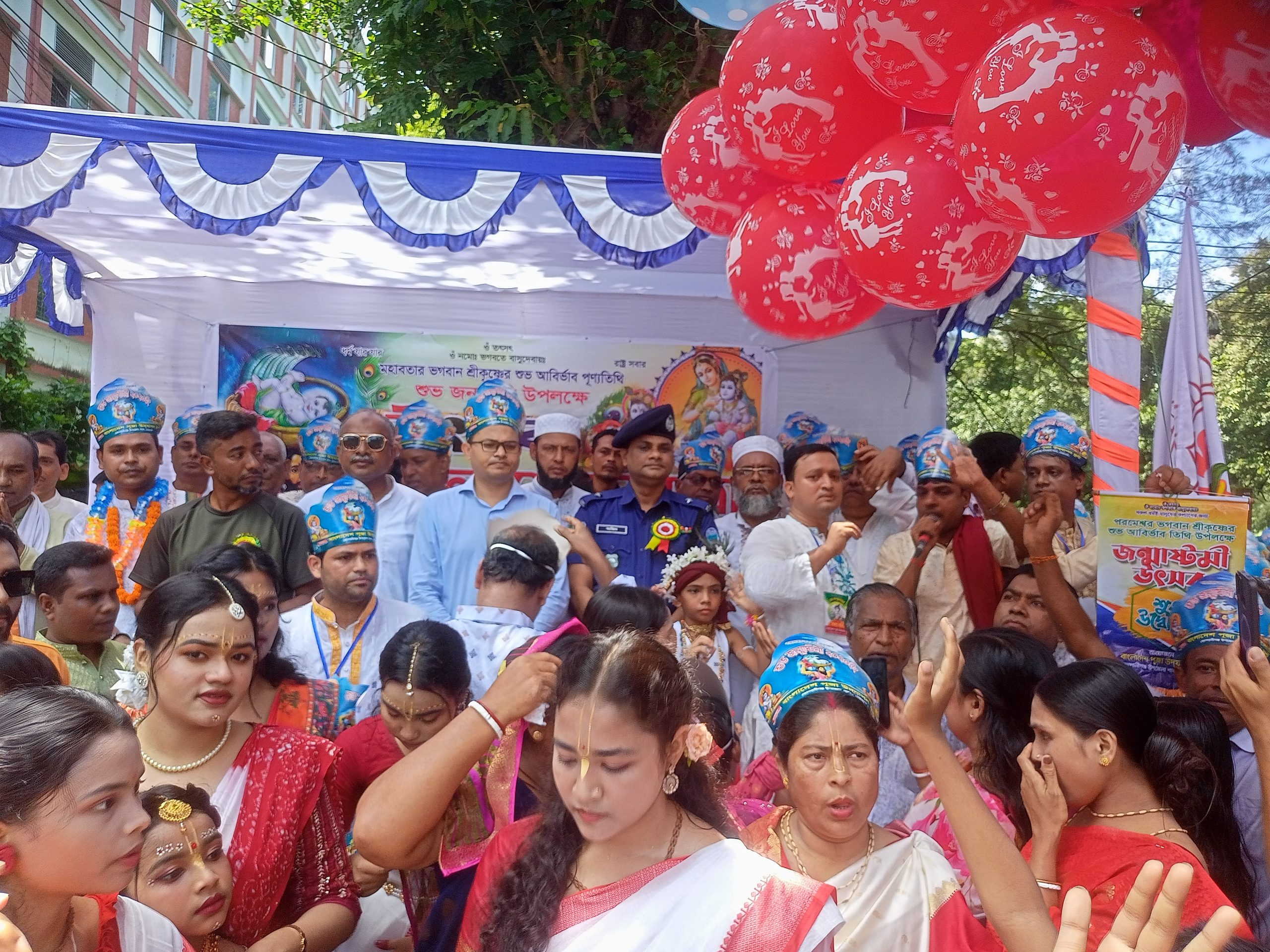 নোয়াখালীর কোম্পানীগঞ্জে জন্মাষ্টমী উপলক্ষে বর্ণাঢ্য শোভাযাত্রা ও আলোচনা সভা