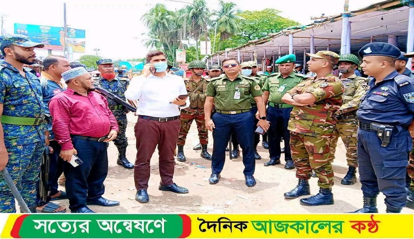 ময়মনসিংহে নতুন বাজার থেকে স্টেশন মোড় পর্যন্ত হকার উচ্ছেদ অভিযান