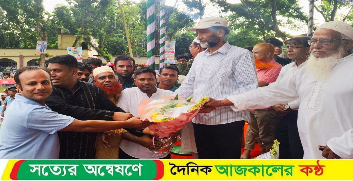 সরিষাবাড়ীতে সভাপতি শামীম তালুকদারকে সংবর্ধনা