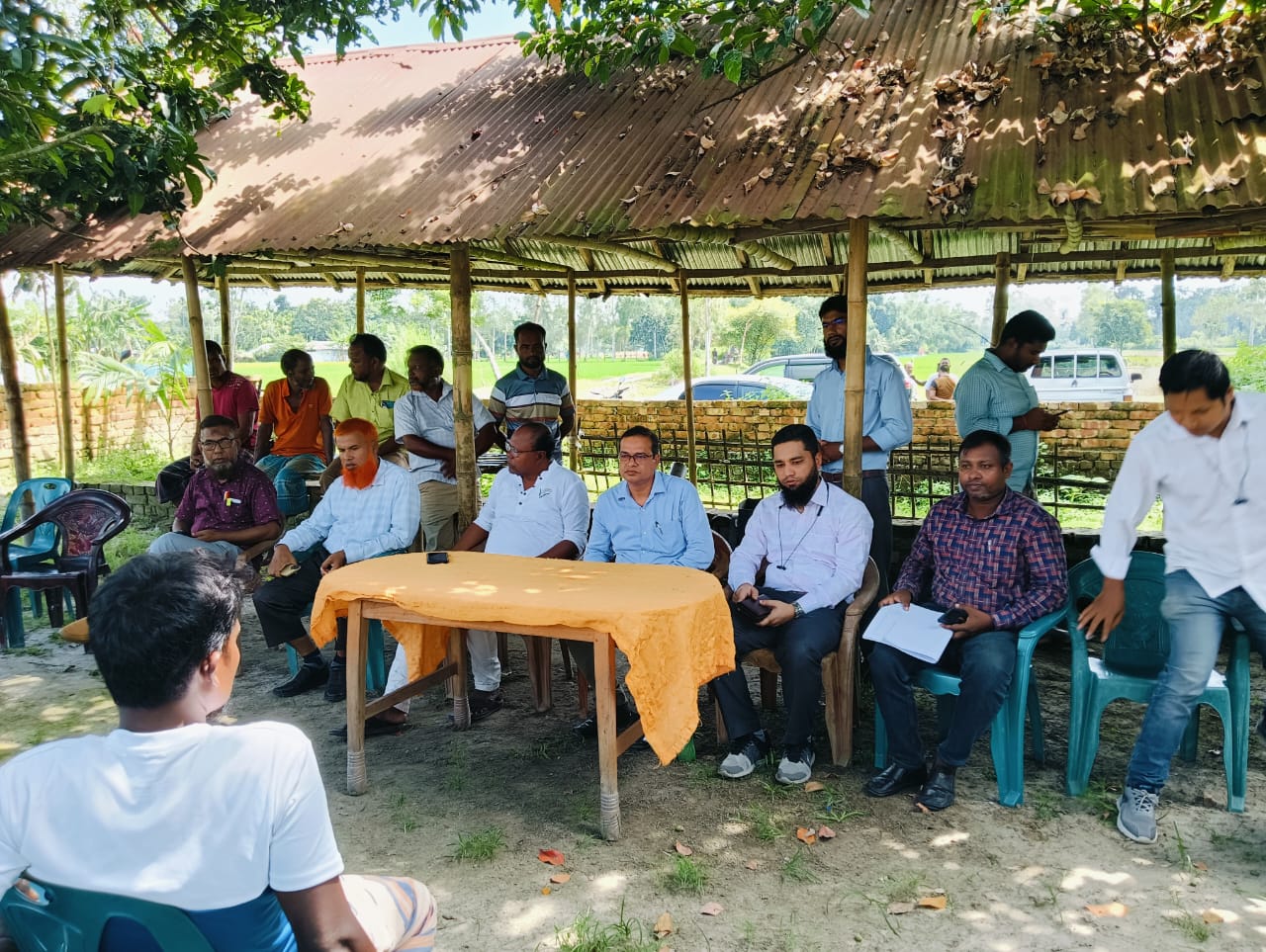 সীমান্তপাড়া খাল পানি ব্যবস্থাপনা সমবায় সমিতির অফিস ভবনের লে-আউট প্রদান