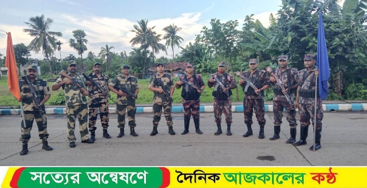 সাতক্ষীরা সীমান্তে শারদীয় দূর্গা উৎসব উপলক্ষে সম্ভাব্য অবৈধ অনুপ্রবেশ ও চোরাচালান তৎপর বিজিবি