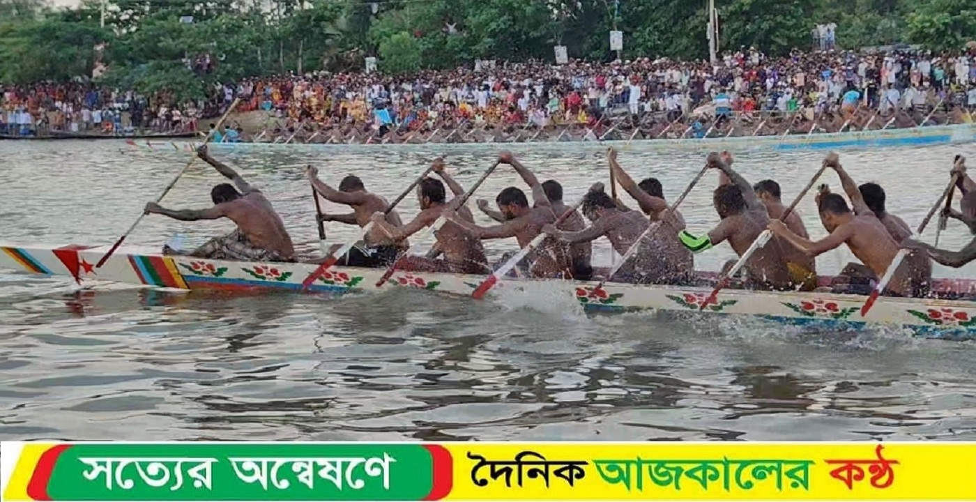 চলনবিলের বিলশাতে হয়ে গেল নৌকা বাইচ উৎসব