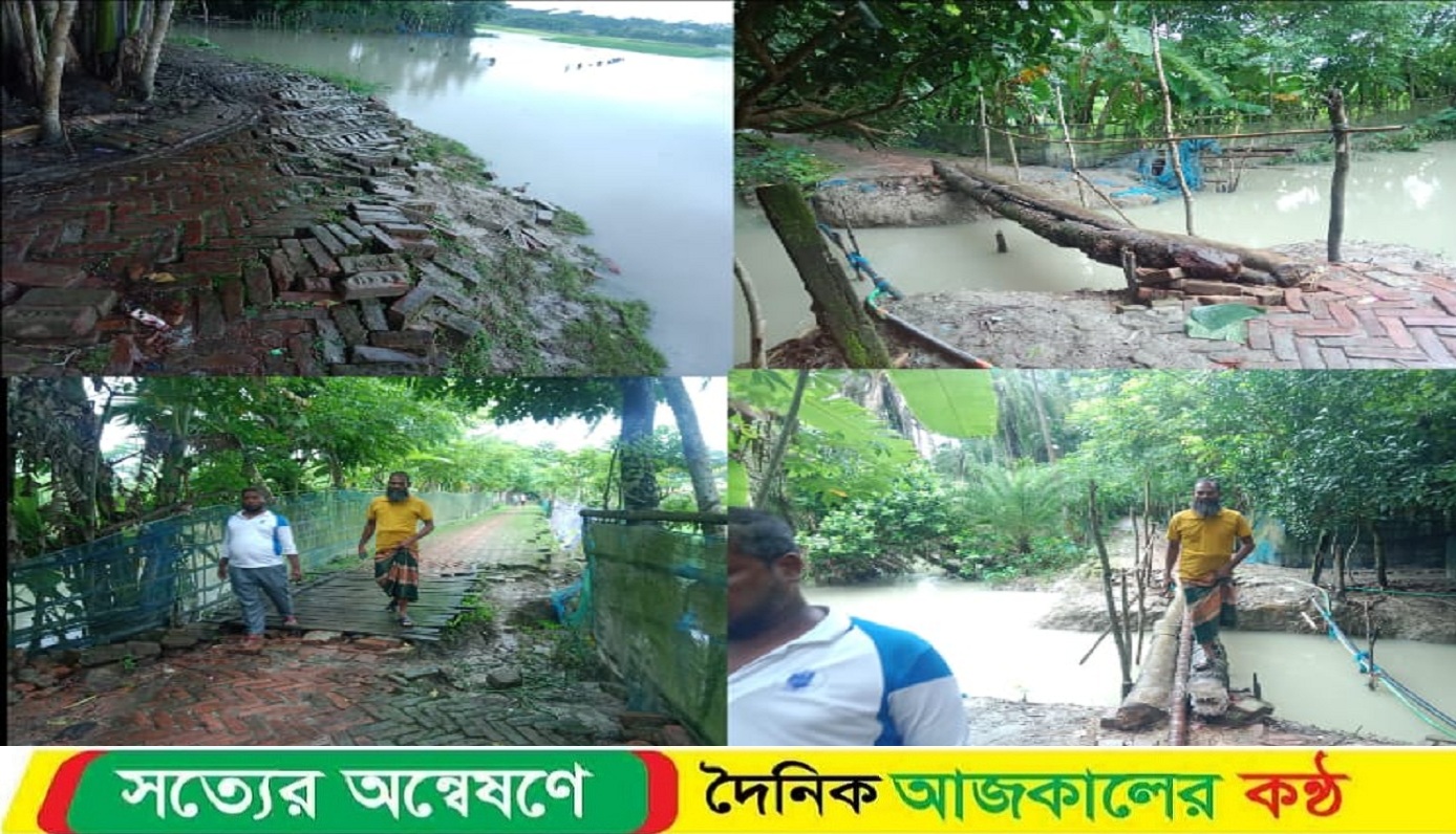 মোরেলগঞ্জে ইট সোলিং সড়ক মরণফাঁদে পরিণত , ভোগান্তিতে লাখো মানুষ