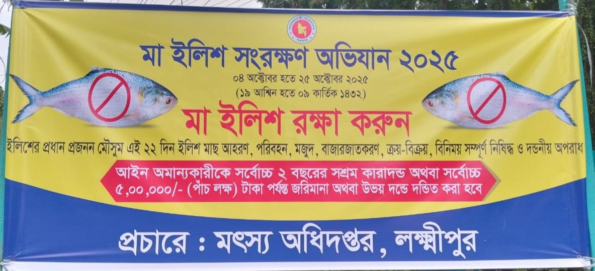 মা ইলিশ রক্ষায় শুক্রবার মধ্যরাত থেকে ২২ দিনের নিষেধাজ্ঞা