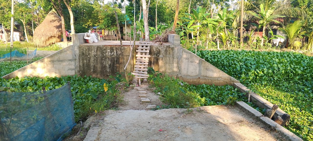 ৩২ লাখ টাকার সেতু শুধুই দেখার বস্তু, পারাপারে ভরসা বাঁশ-কাঠের মই!