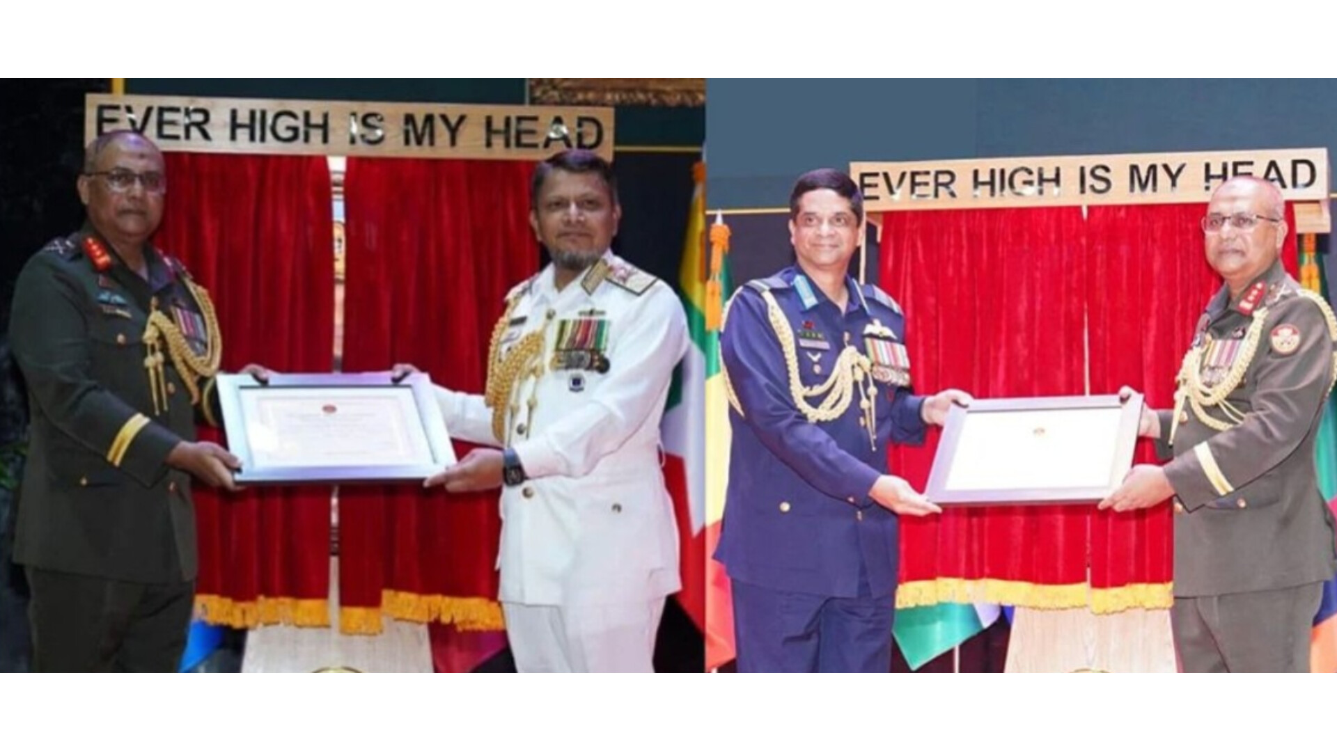 বিএমএ ‘হল অব ফেইমে’ বিমান ও নৌবাহিনী প্রধান